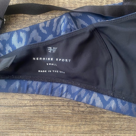 HEROINE SPORTS one47 cheetah print adjustable straps women sport bra Size Small - Picture 12 of 13